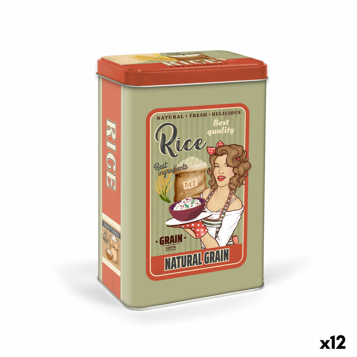 Bote Metálico Quttin RICE (12 Unidades)