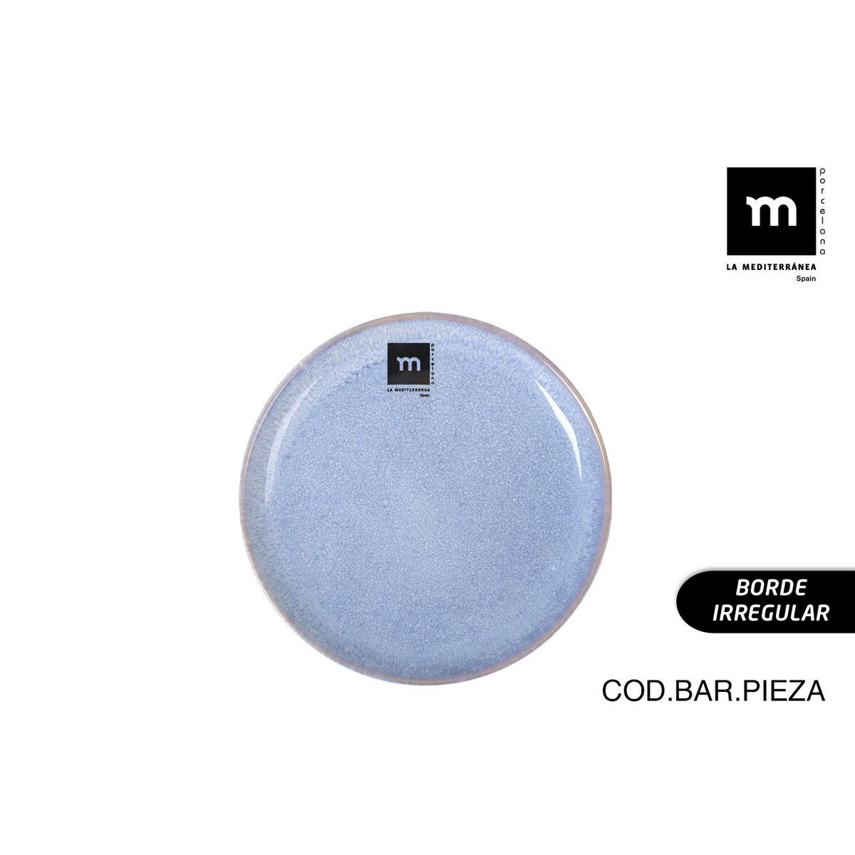 Plato Llano La Mediterránea Macarella blue Ø 16 cm (24 Unidades)