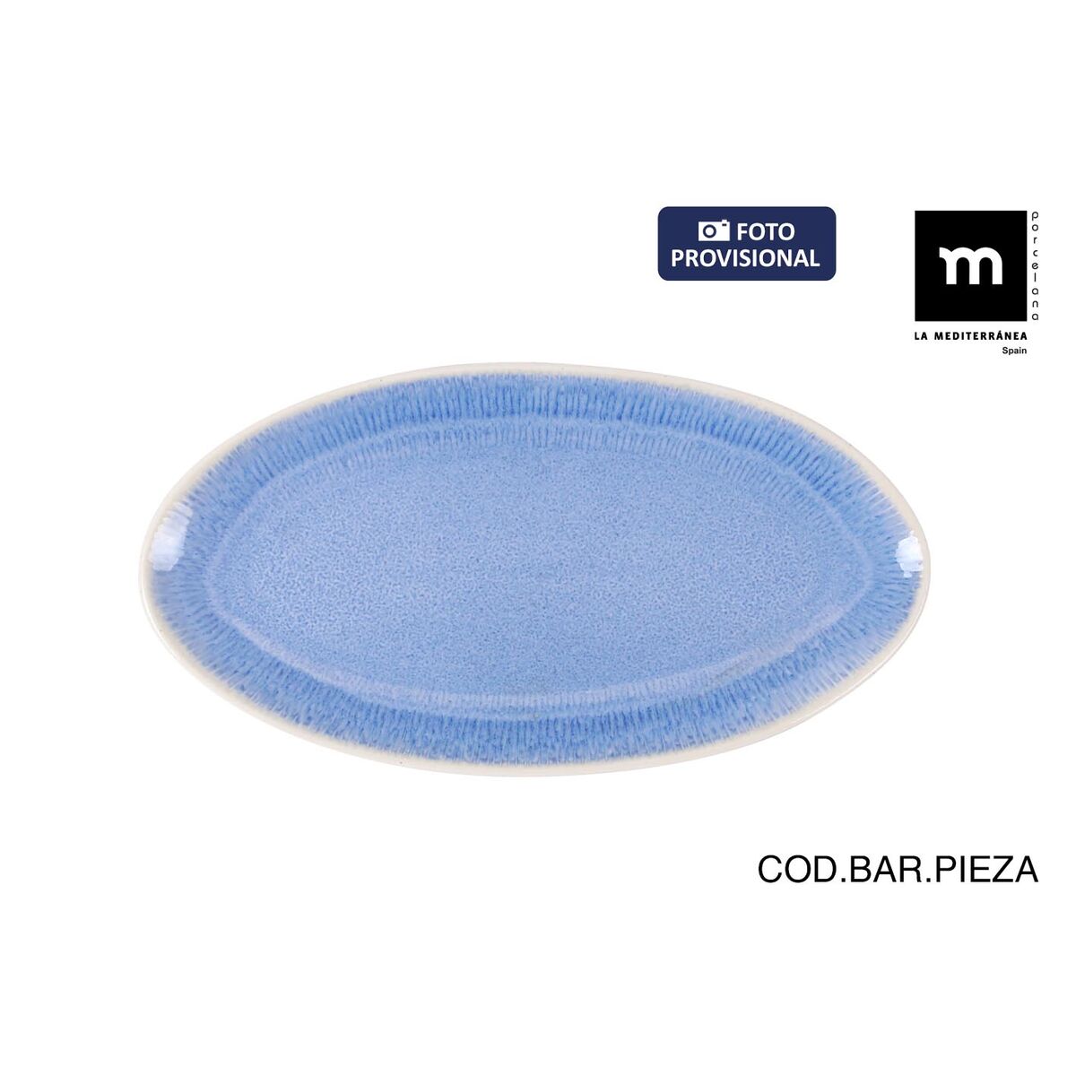 Fuente de Cocina La Mediterránea Calobra Azul 26,5 x 14 cm (24 Unidades)
