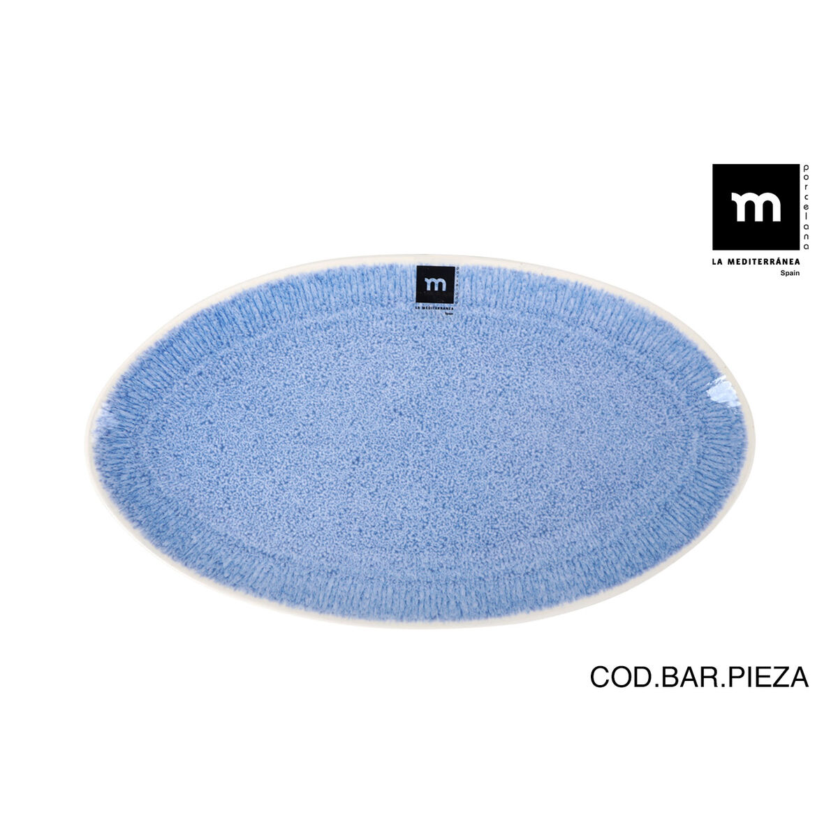 Fuente de Cocina La Mediterránea Calobra Azul 31 x 17,5 cm (24 Unidades)