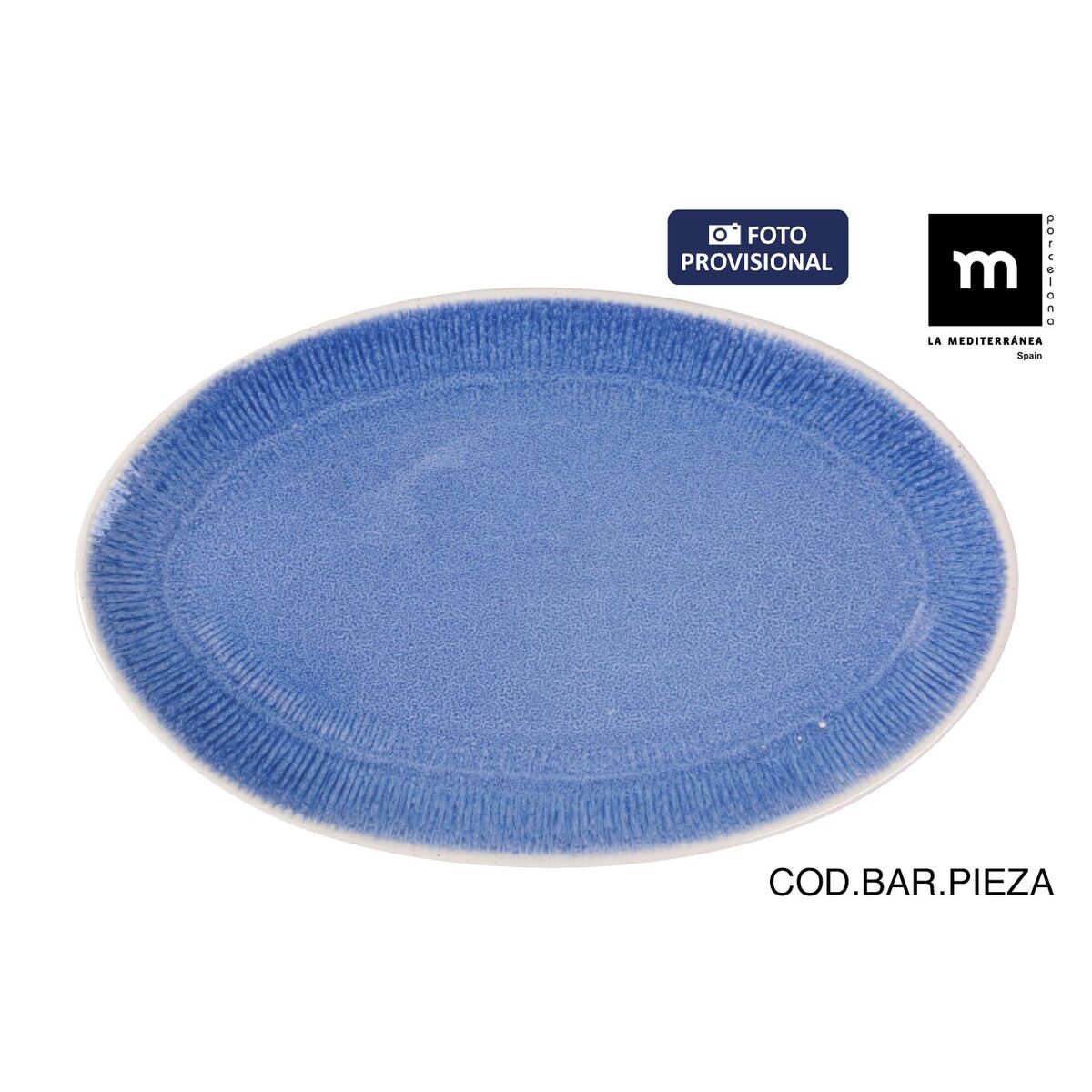 Fuente de Cocina La Mediterránea Calobra Azul 34,1 x 20,7 cm (12 Unidades)