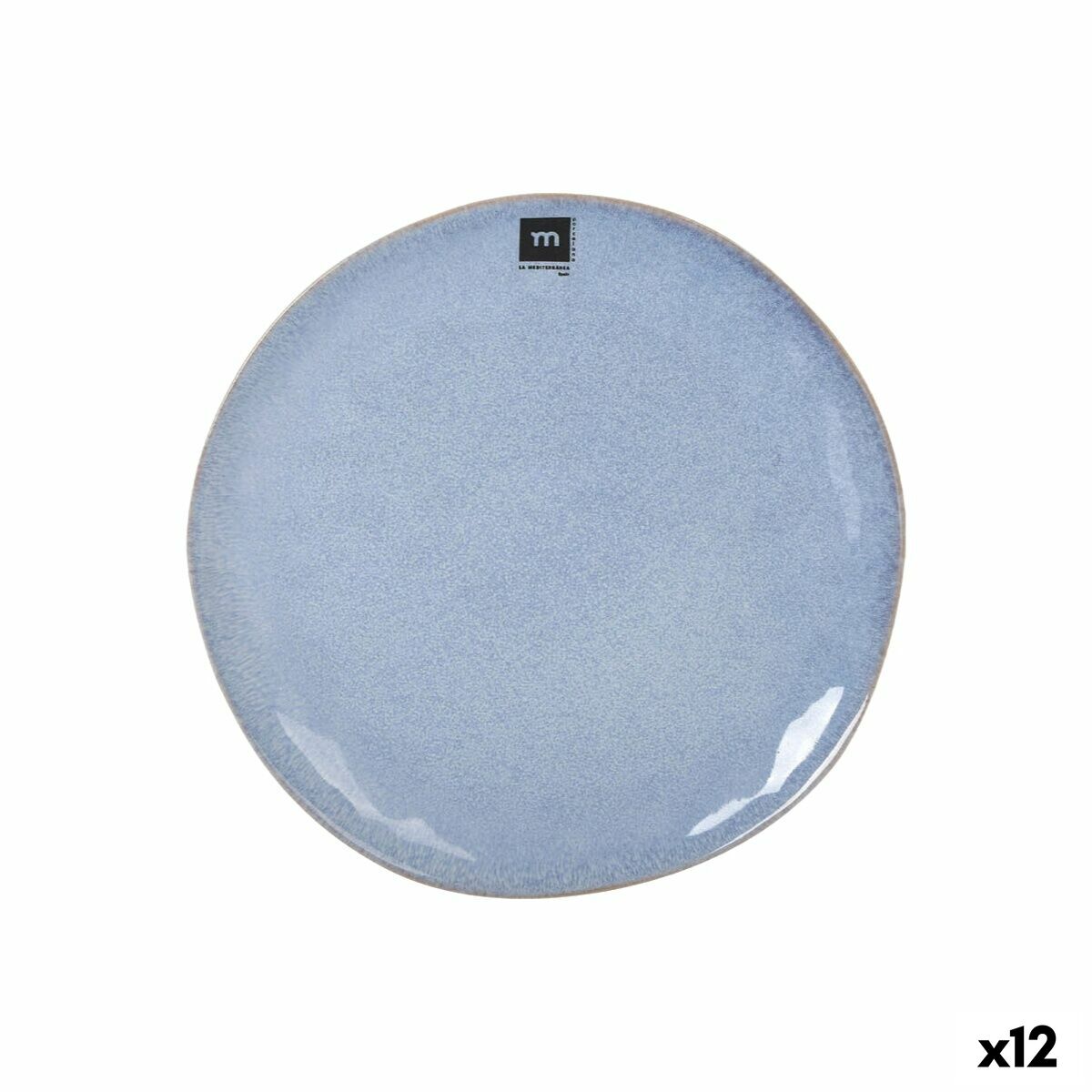 Plato Llano La Mediterránea Macarella blue Ø 26,5 cm (12 Unidades)