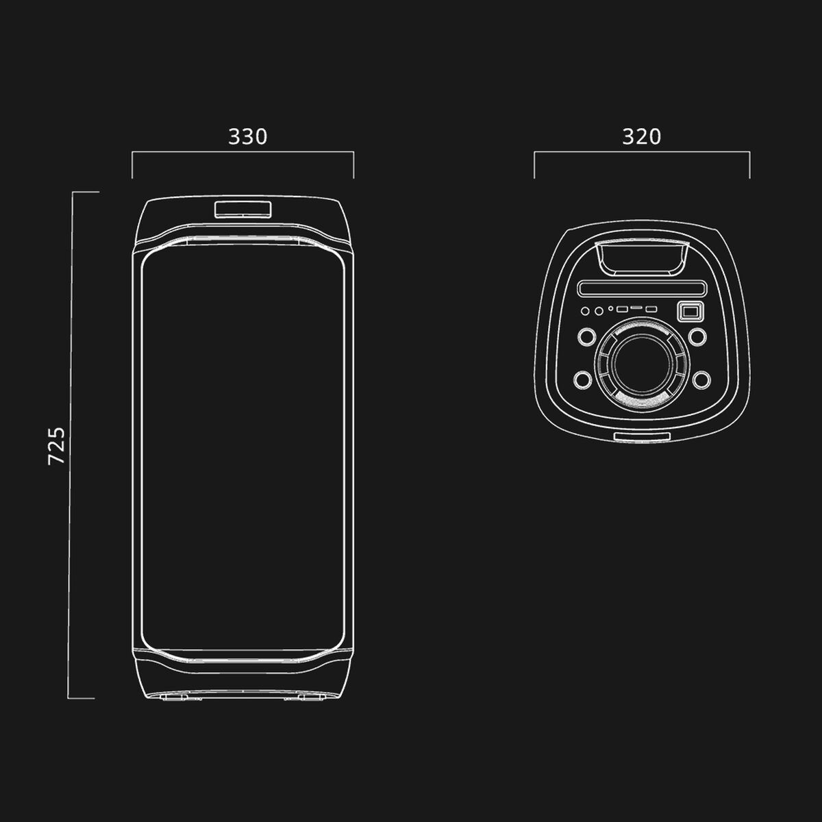 Altavoz Bluetooth Portátil Muse Negro 600 W