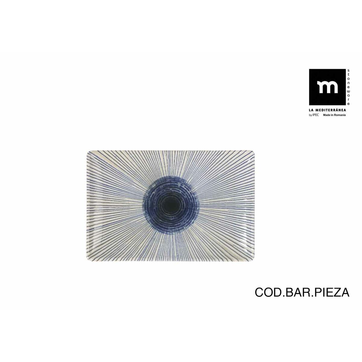 Fuente de Cocina La Mediterránea Irys Rectangular 20 x 13 x 2 cm (24 Unidades)