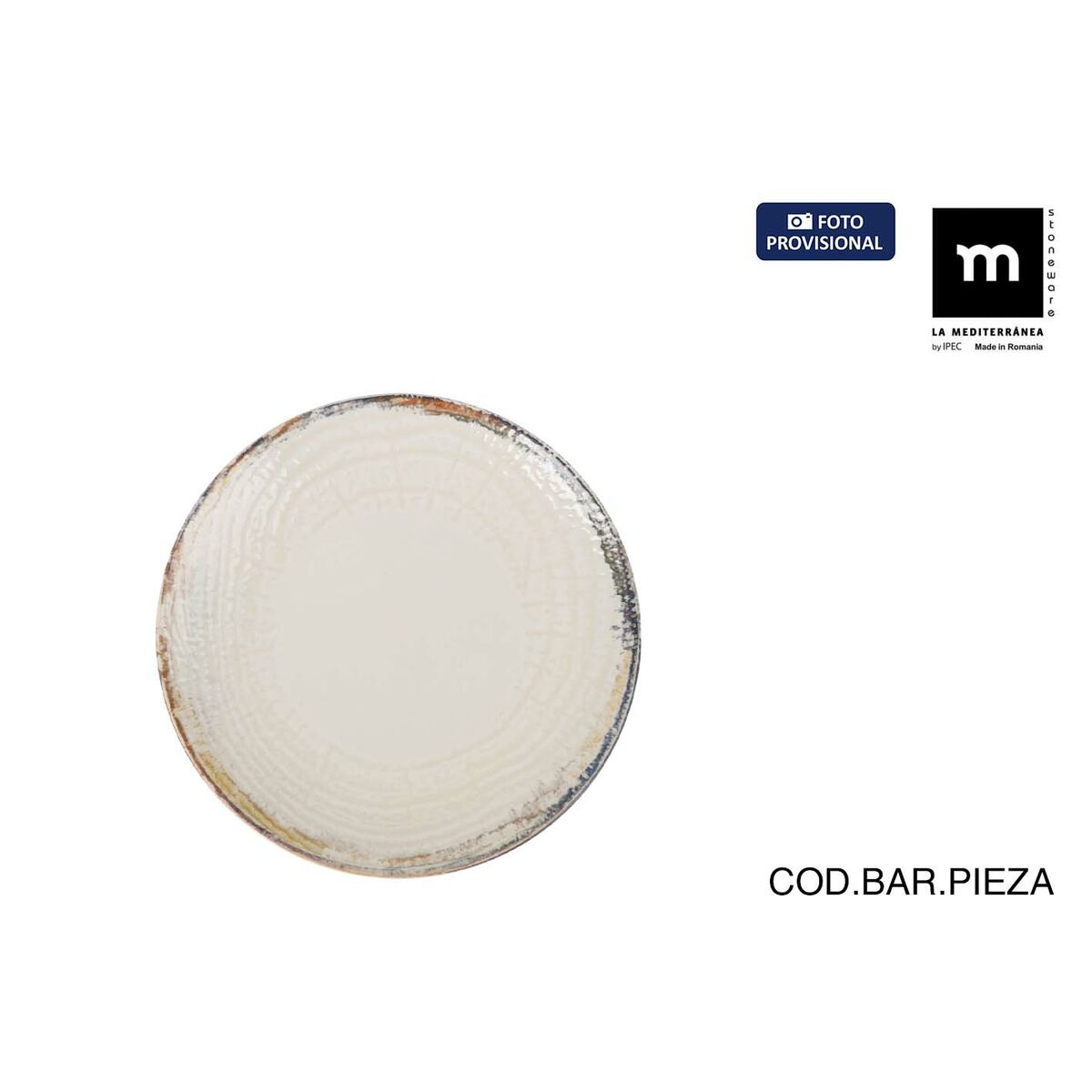 Plato de Postre La Mediterránea Albus Ø 20 cm (12 Unidades)