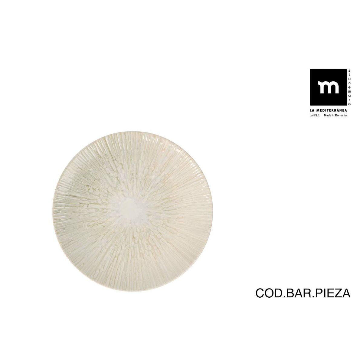 Plato de Postre La Mediterránea Anya Ø 20 cm (12 Unidades)