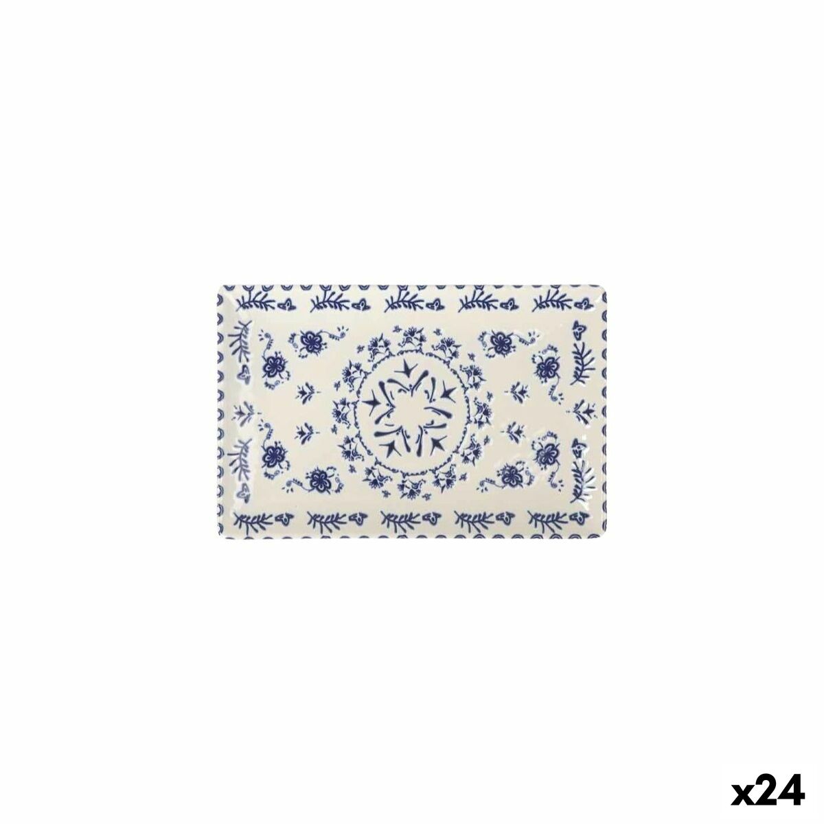 Fuente de Cocina La Mediterránea Blur Rectangular 20 x 13 x 2 cm (24 Unidades)