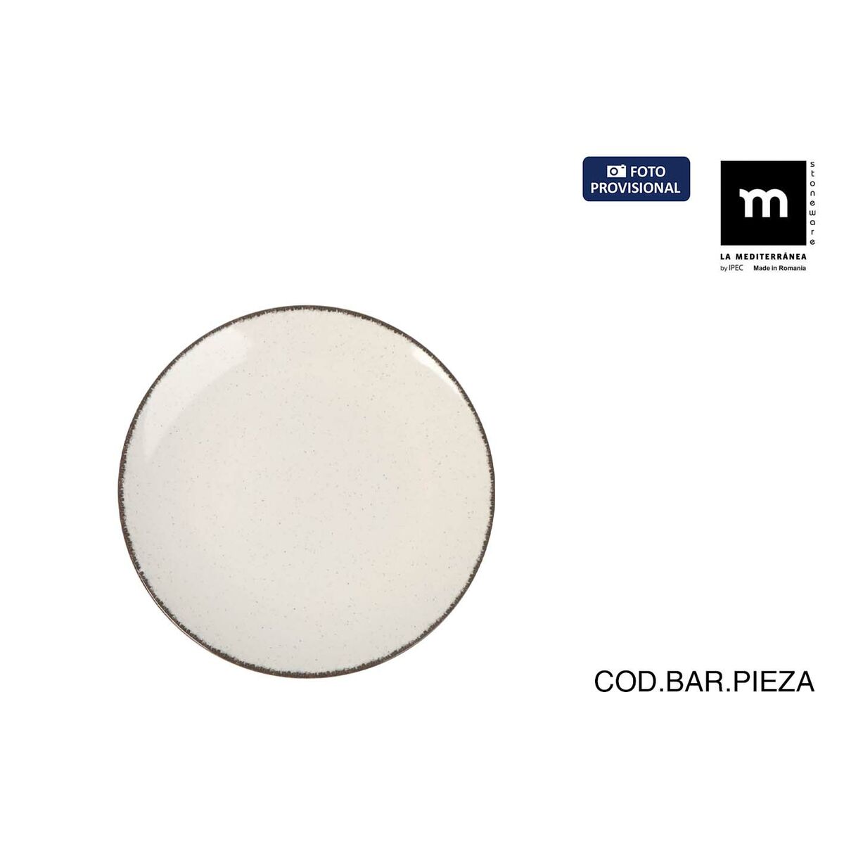 Plato de Postre La Mediterránea Anllo Ø 20 cm (12 Unidades)