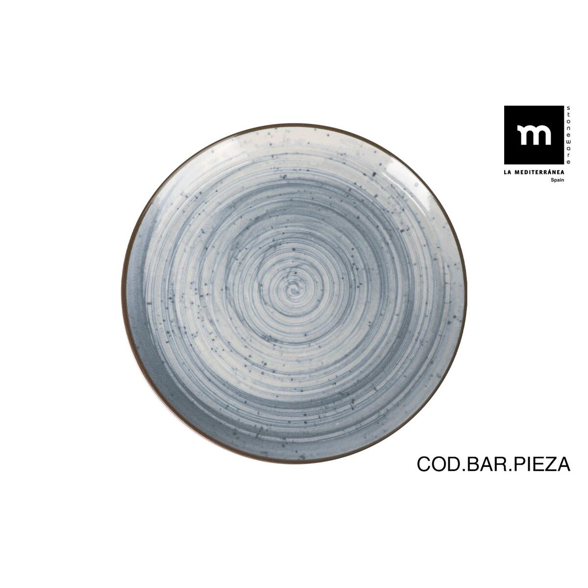 Plato Llano La Mediterránea Swirl Ø 26 cm (6 Unidades)