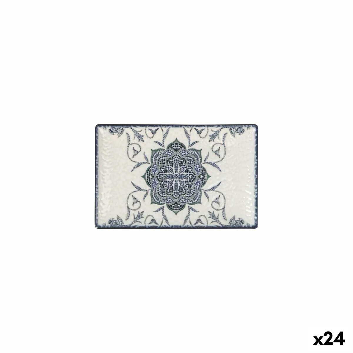 Fuente de Cocina La Mediterránea Rosetta Rectangular 20 x 13 x 2 cm (24 Unidades)