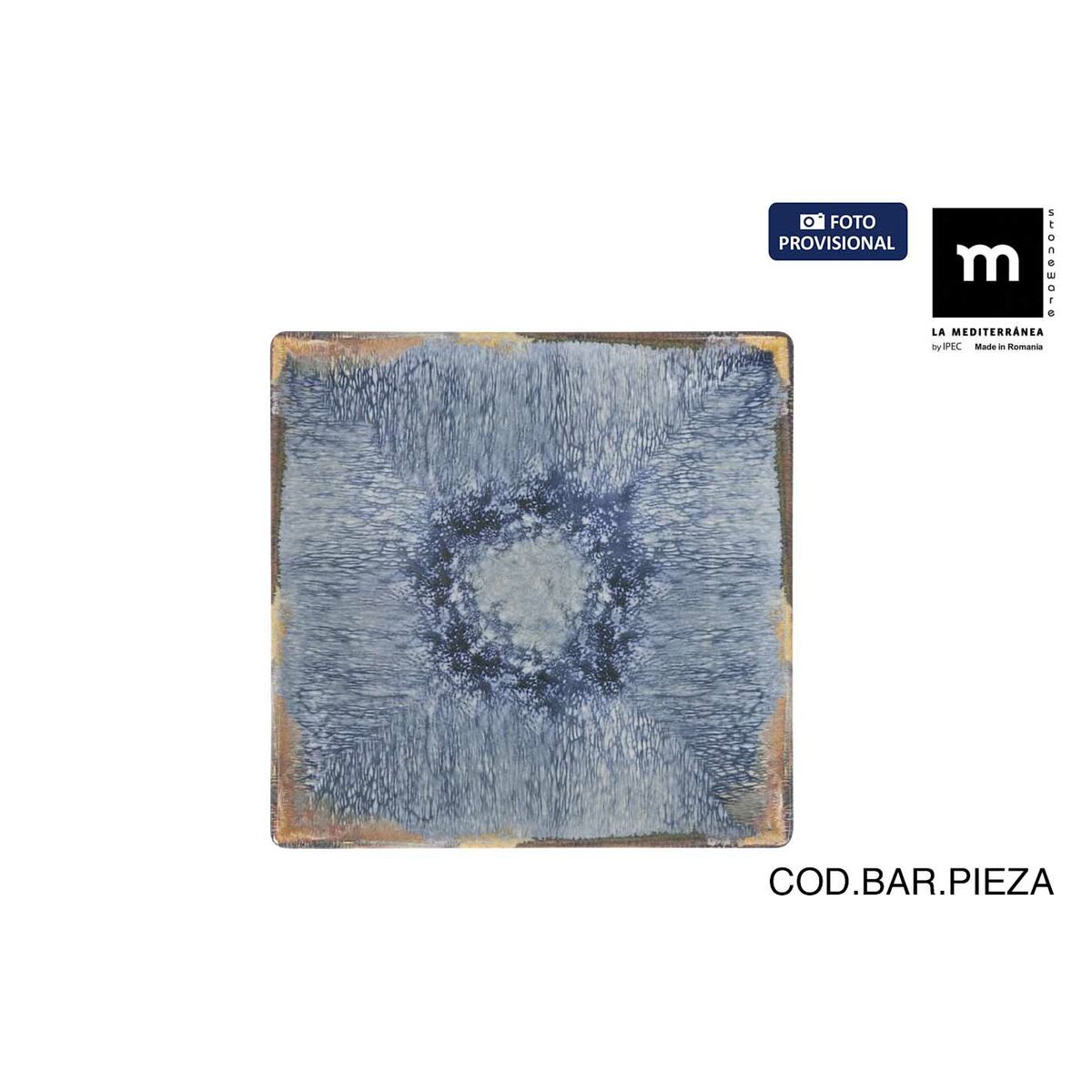 Plato de Postre La Mediterránea Aelia 18 x 18 x 2 cm (12 Unidades)