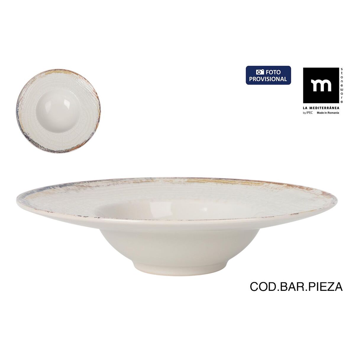 Plato para Pasta La Mediterránea Albus Ø 28 cm (6 Unidades)