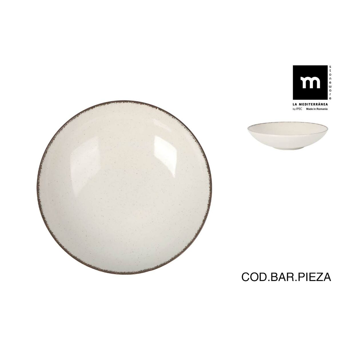 Plato Hondo La Mediterránea Anllo Ø 21 cm (12 Unidades)