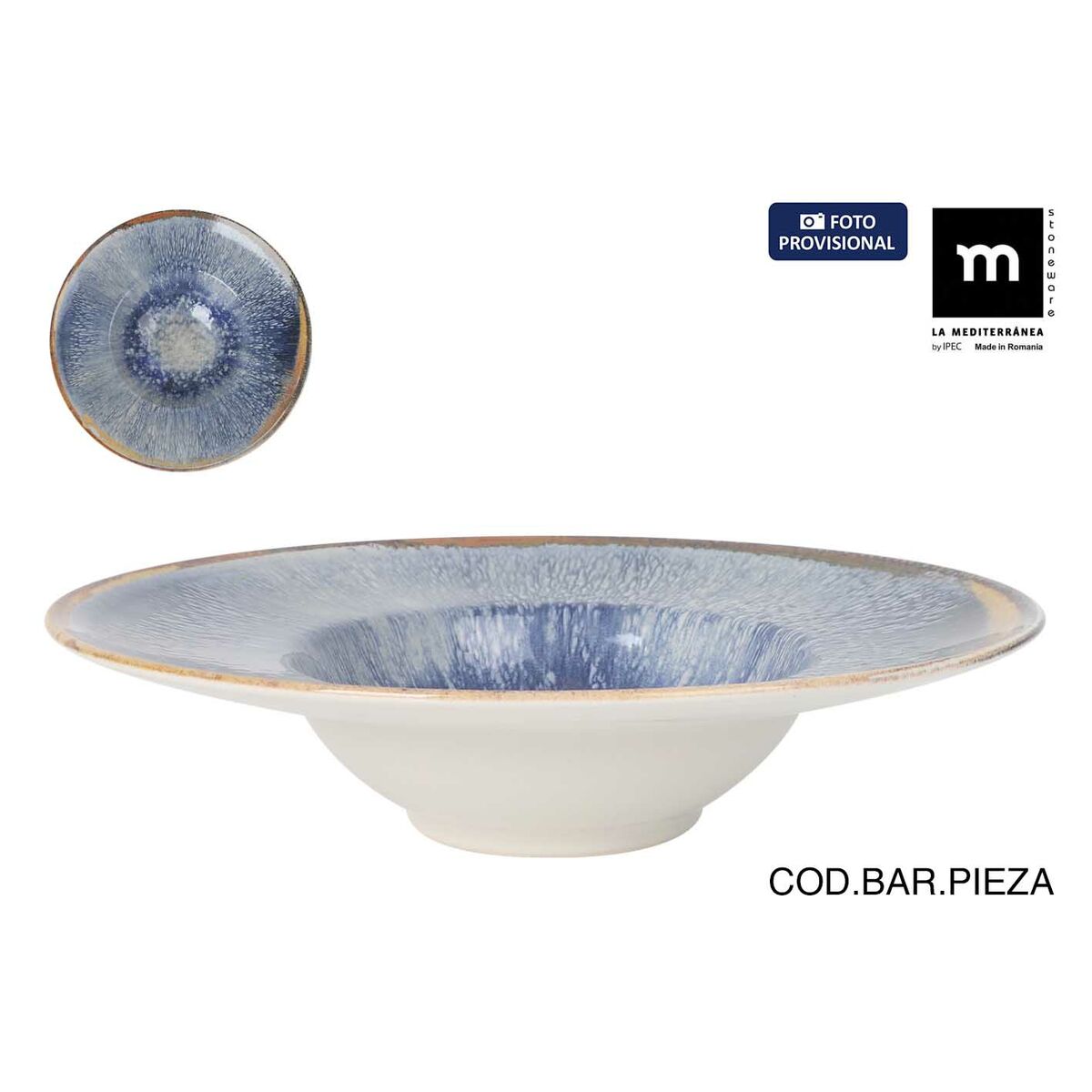 Plato para Pasta La Mediterránea Aelia Ø 28 cm (6 Unidades)