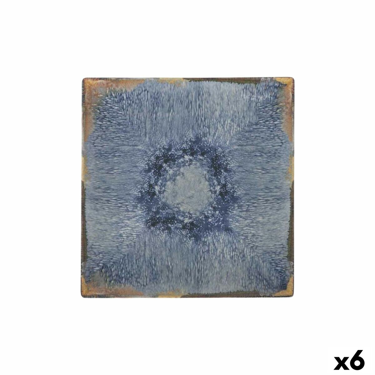 Plato Llano La Mediterránea Aelia 24 x 24 x 2 cm (6 Unidades)