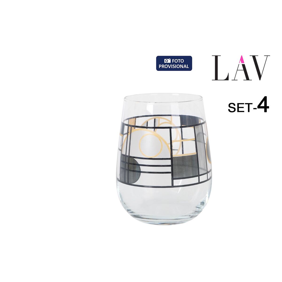 Set de Vasos LAV GAIA 4 Piezas (6 Unidades)