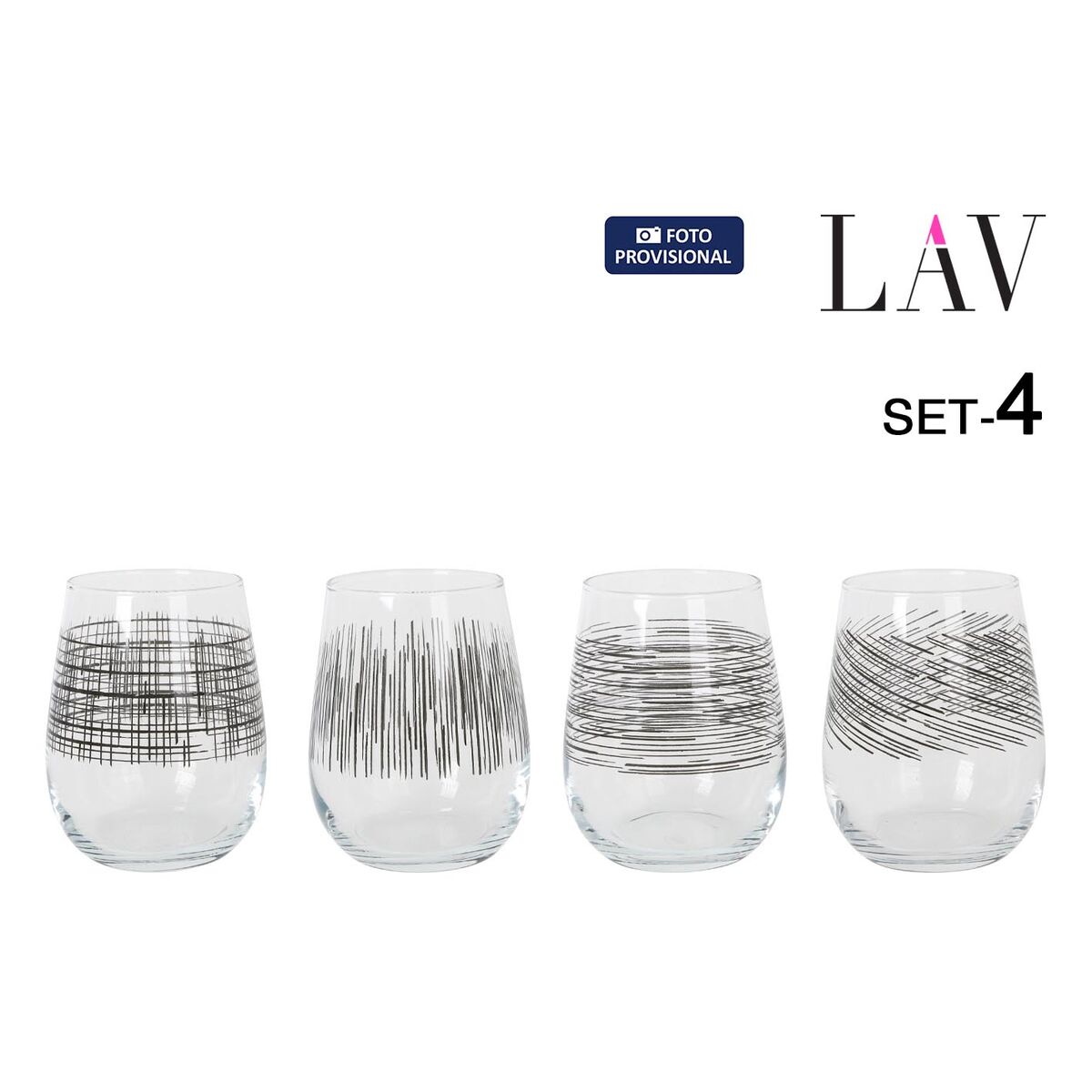 Set de Vasos LAV GAIA 4 Piezas (6 Unidades)