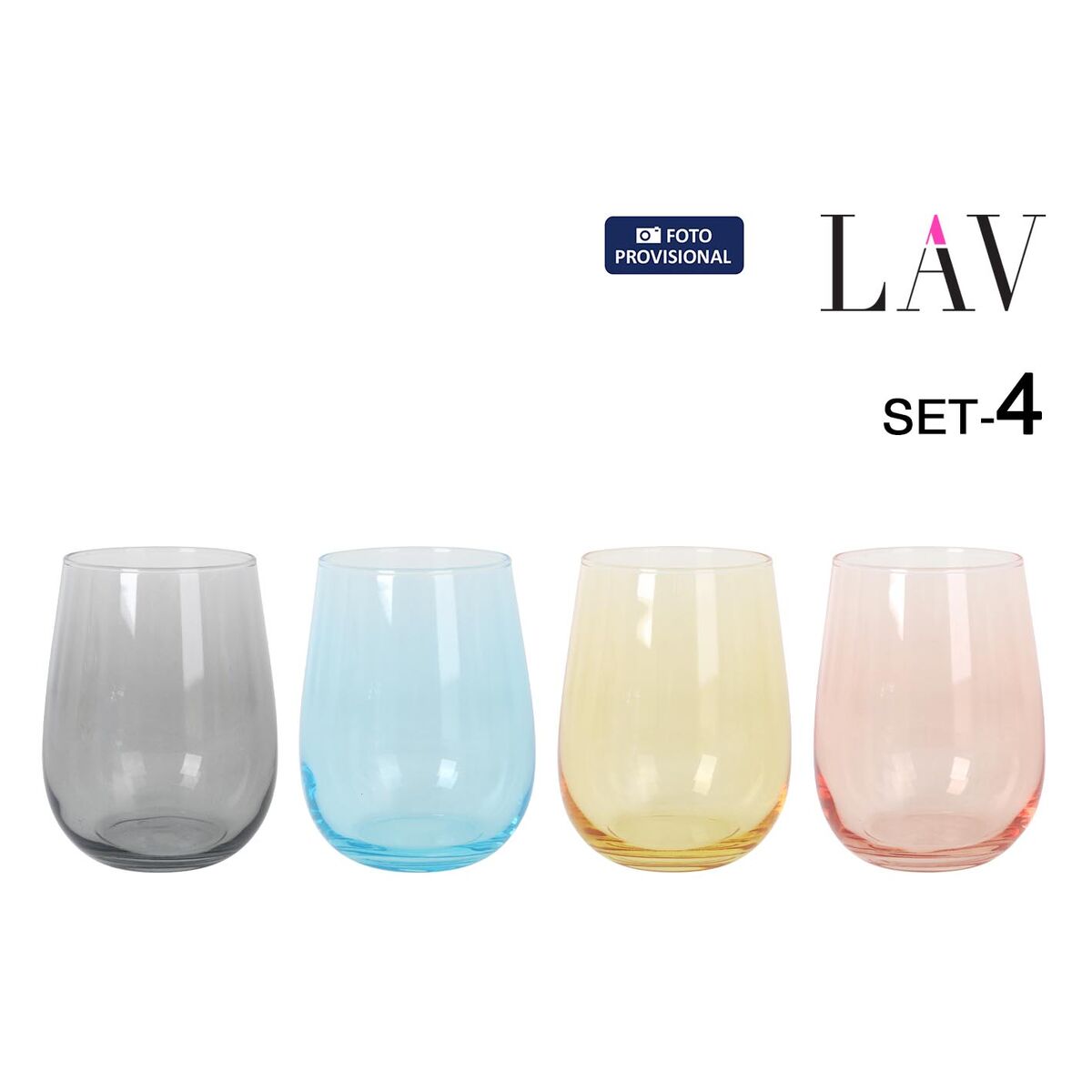 Set de Vasos LAV GAIA 4 Piezas (6 Unidades)