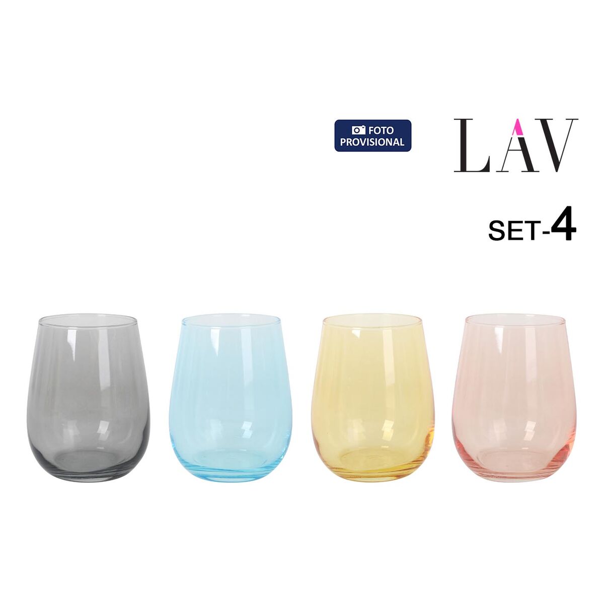 Set de Vasos LAV GAIA 4 Piezas (6 Unidades)