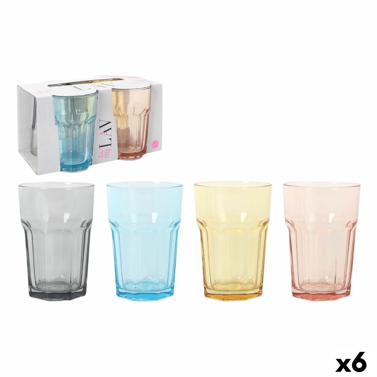Set de Vasos LAV ARAS 4 Piezas (6 Unidades)