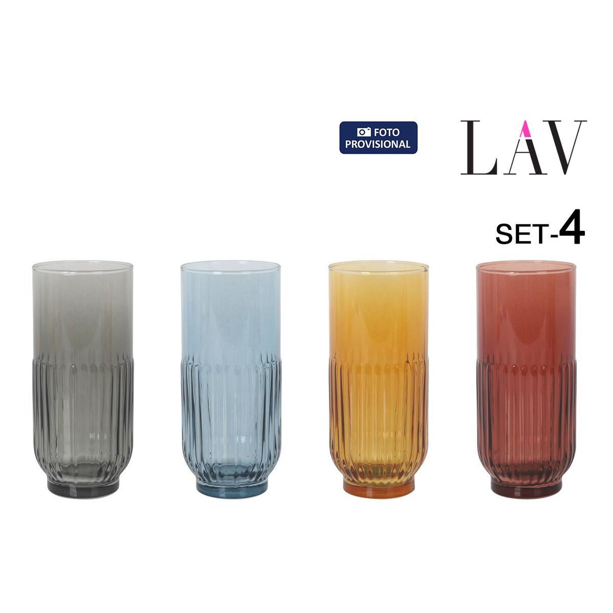 Set de Vasos LAV TOKYO 4 Piezas (6 Unidades)