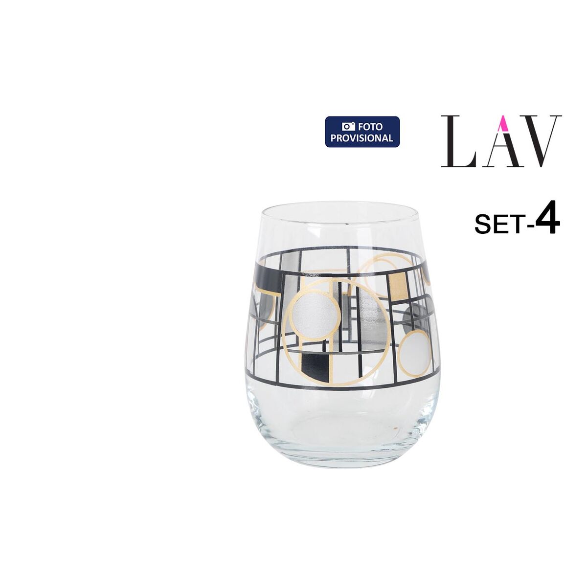 Set de Vasos LAV GAIA 4 Piezas (6 Unidades)