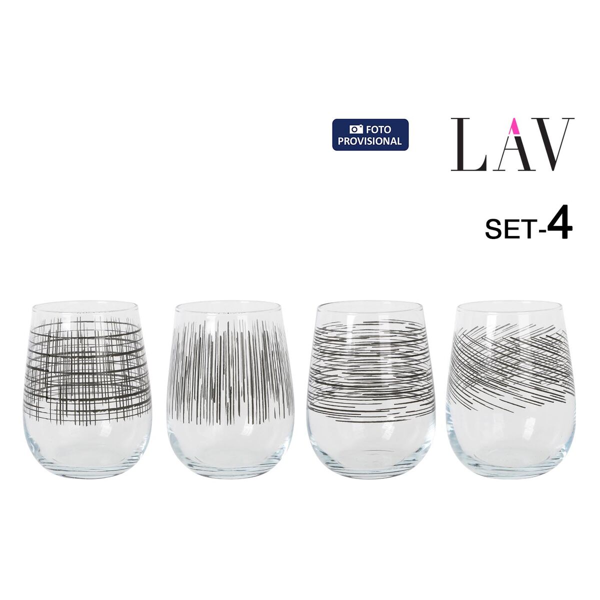 Set de Vasos LAV GAIA 4 Piezas (6 Unidades)