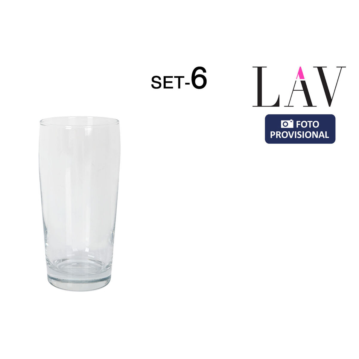 Set de Vasos LAV Bardy 6 Piezas (8 Unidades)