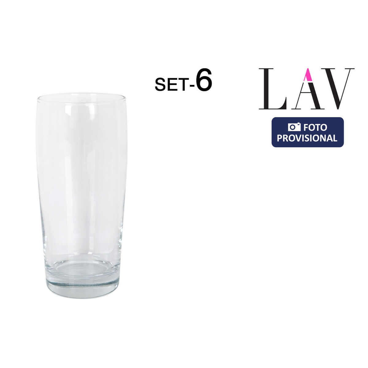 Set de Vasos LAV 6 Piezas (4 Unidades)