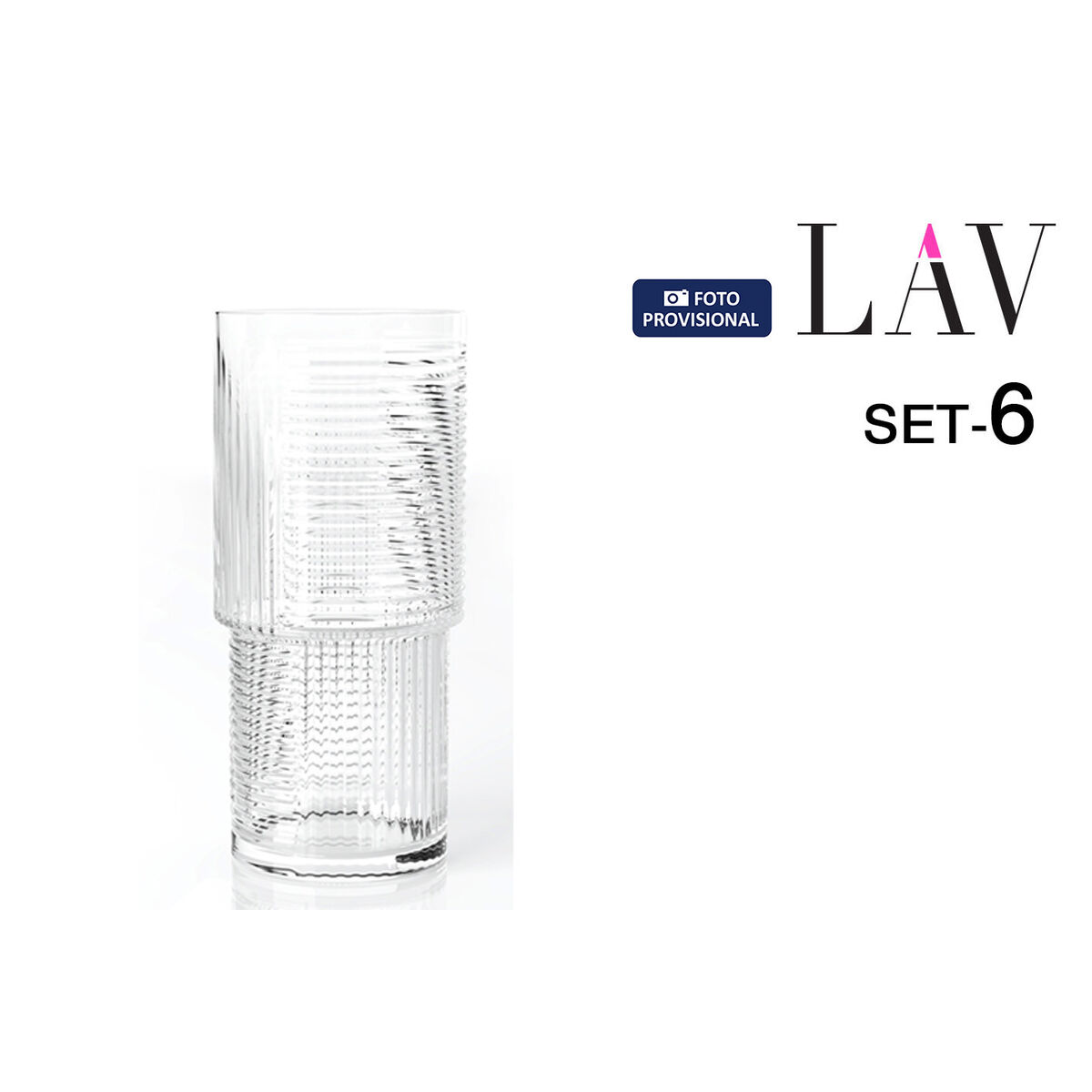 Set de Vasos LAV Helen 0,52 l 6 Piezas (8 Unidades)