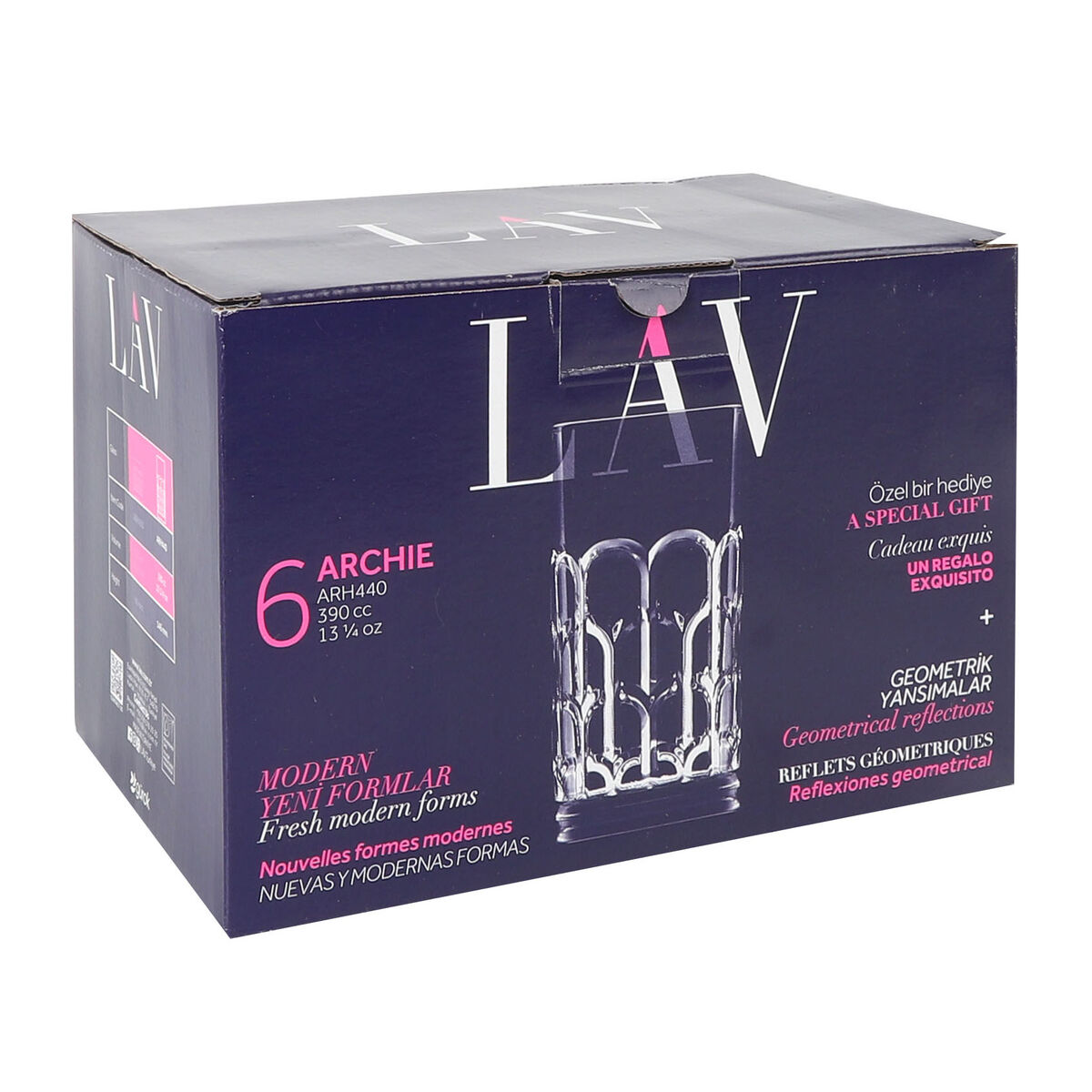 Set de Vasos LAV Archie 0,39 L 6 Piezas (4 Unidades)