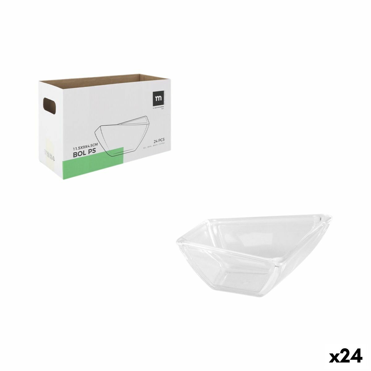 Bol para Aperitivos La Mediterránea 11,5 x 9 x 4,5 cm (24 Unidades)