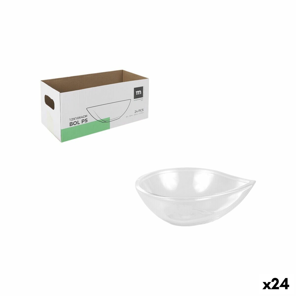 Bol para Aperitivos La Mediterránea 12 x 10 x 4 cm (24 Unidades)