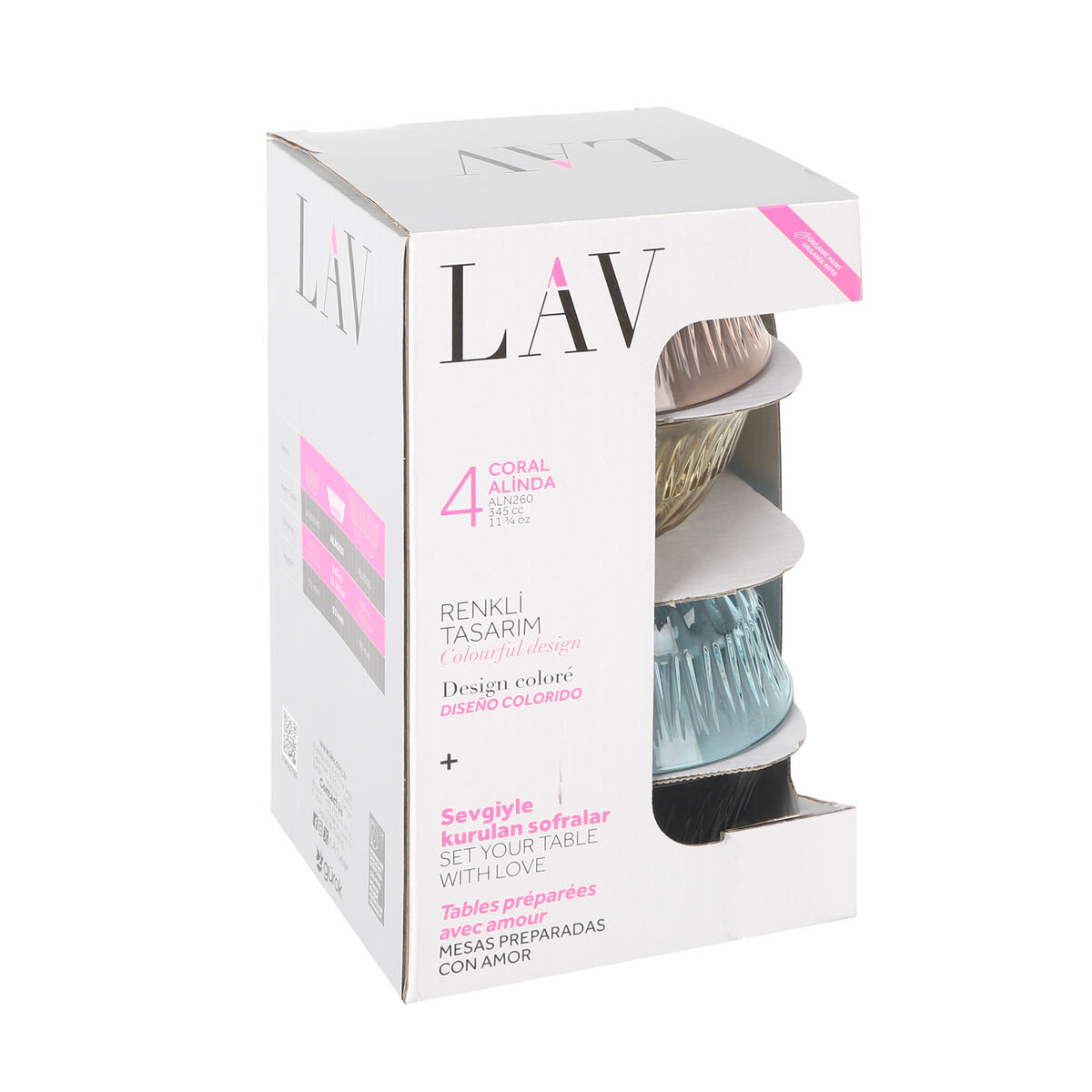 Bol para Aperitivos LAV 345 ml 12,3 x 5,1 cm 4 Piezas (6 Unidades)