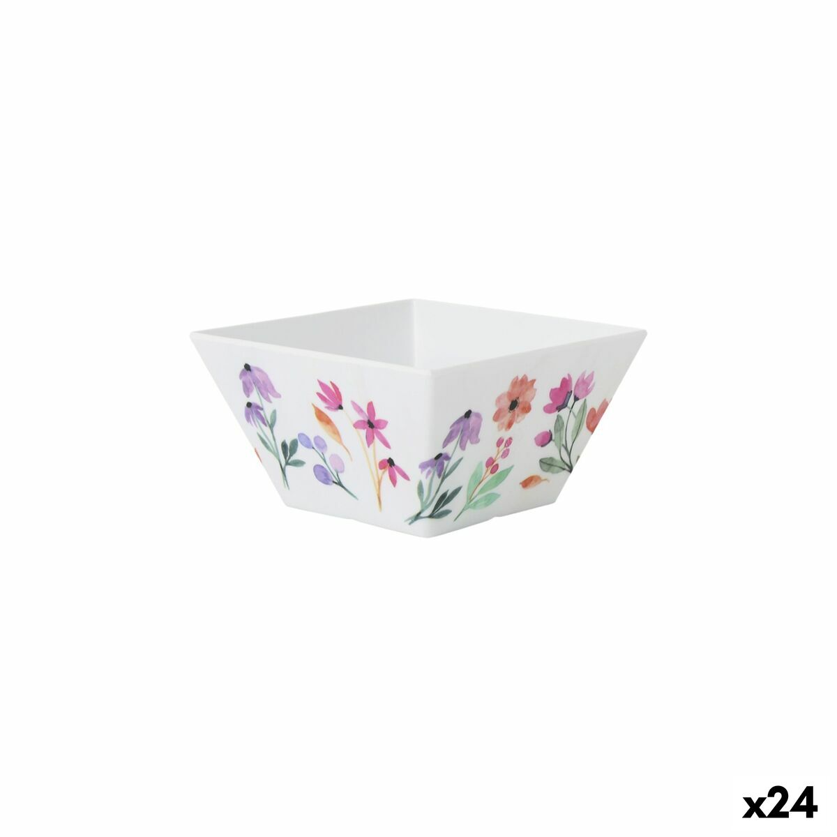 Bol para Aperitivos La Mediterránea Flores 13 x 13 x 7 cm (24 Unidades)