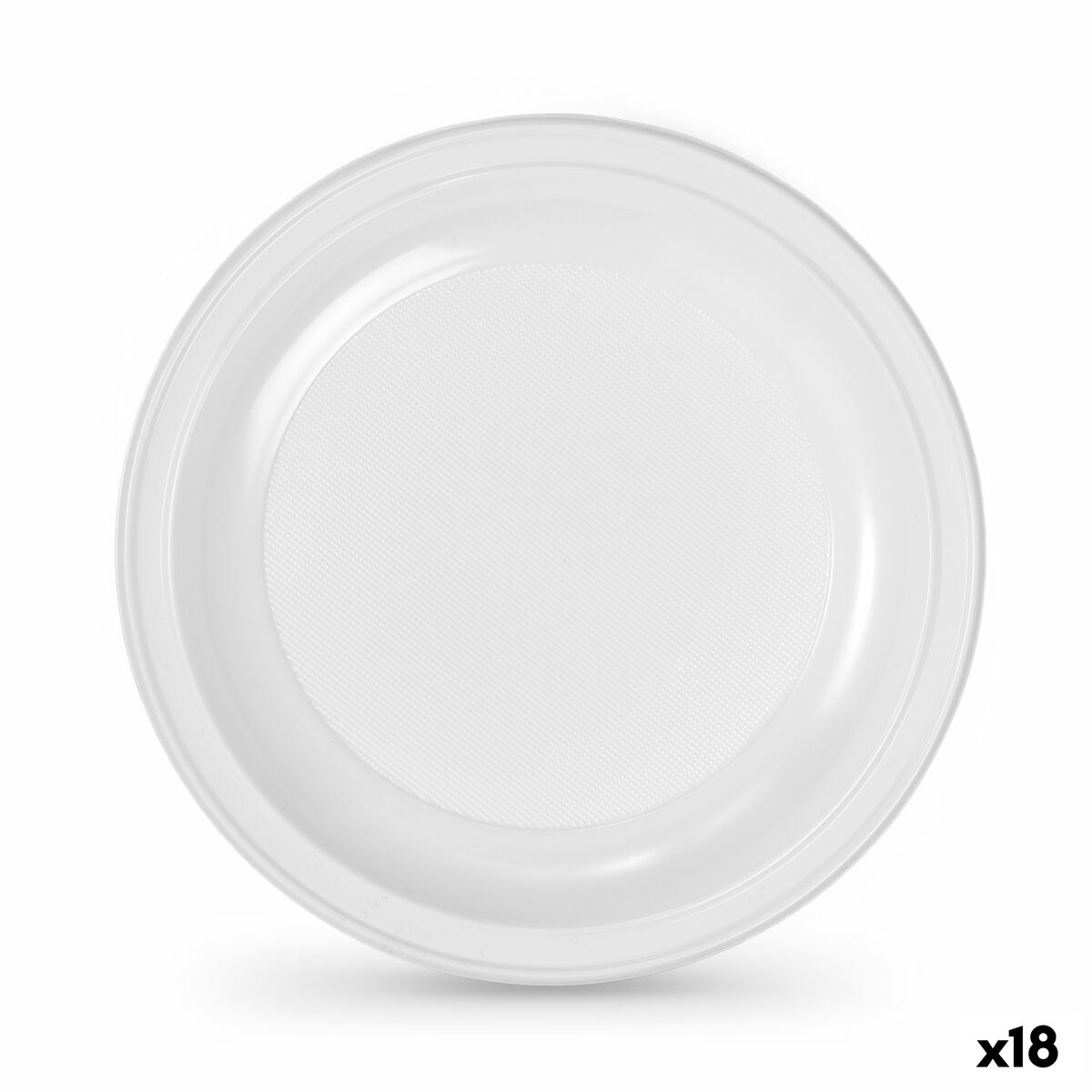 Set de Platos Algon Plástico 22 cm 22 x 22 x 1,5 cm 10 Piezas (18 Unidades)