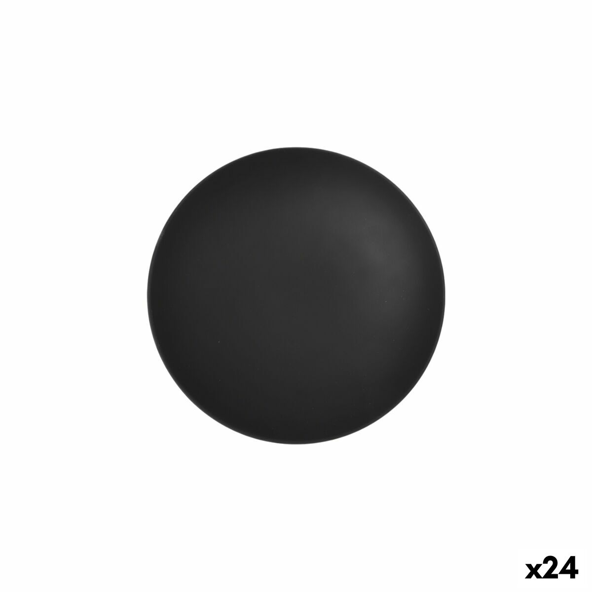 Plato Hondo La Mediterránea Negro 21 x 5,3 cm (24 Unidades)