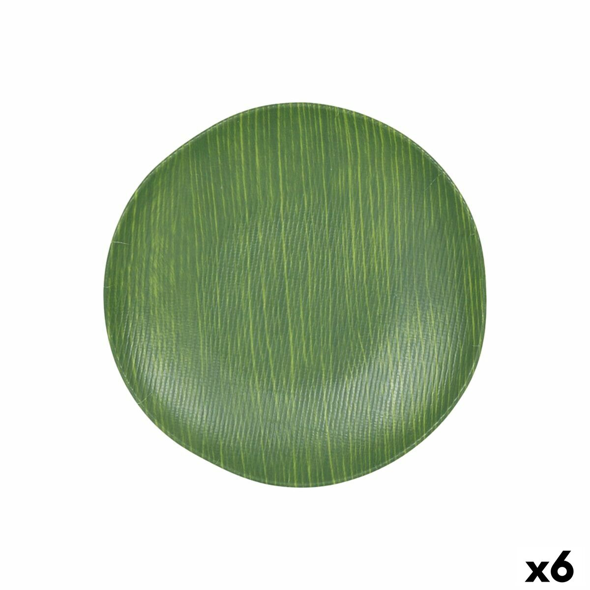 Plato Llano Verde Ø 26 cm (6 Unidades)