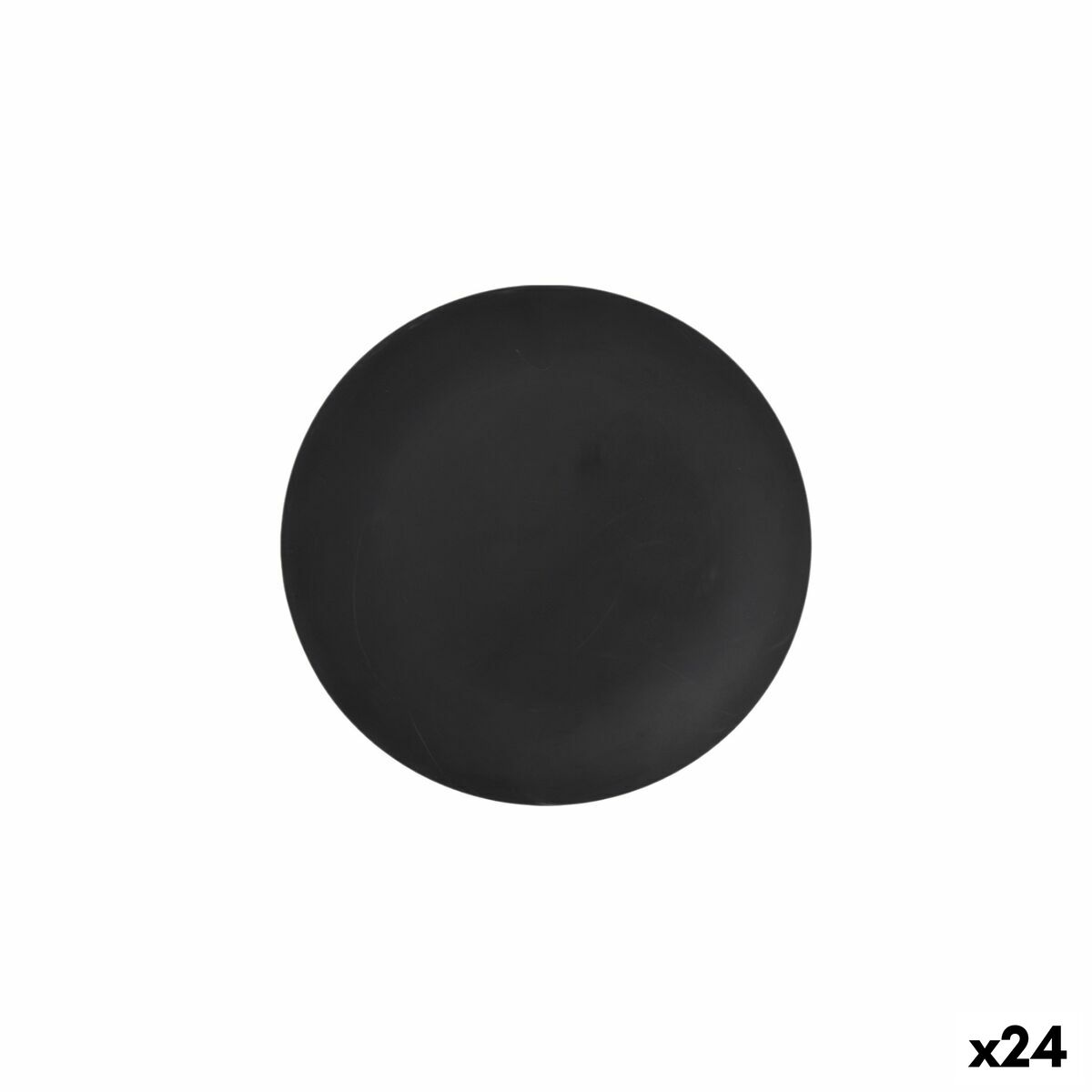 Plato de Postre La Mediterránea Negro 20 cm (24 Unidades)