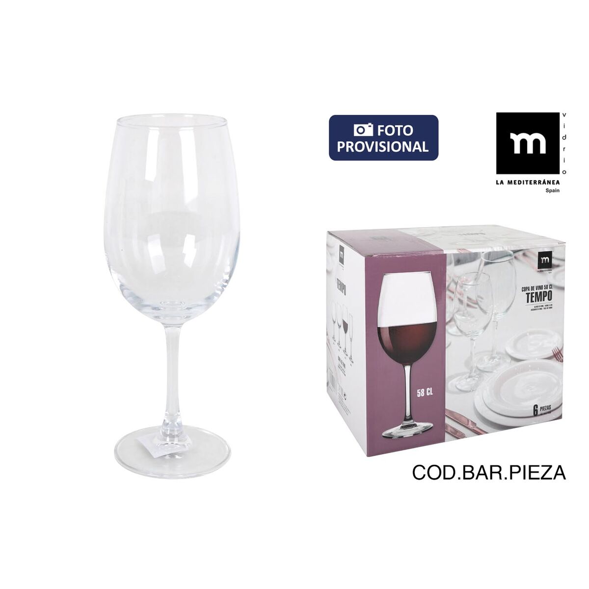 Copa de vino La Mediterránea Tempo (24 Unidades)