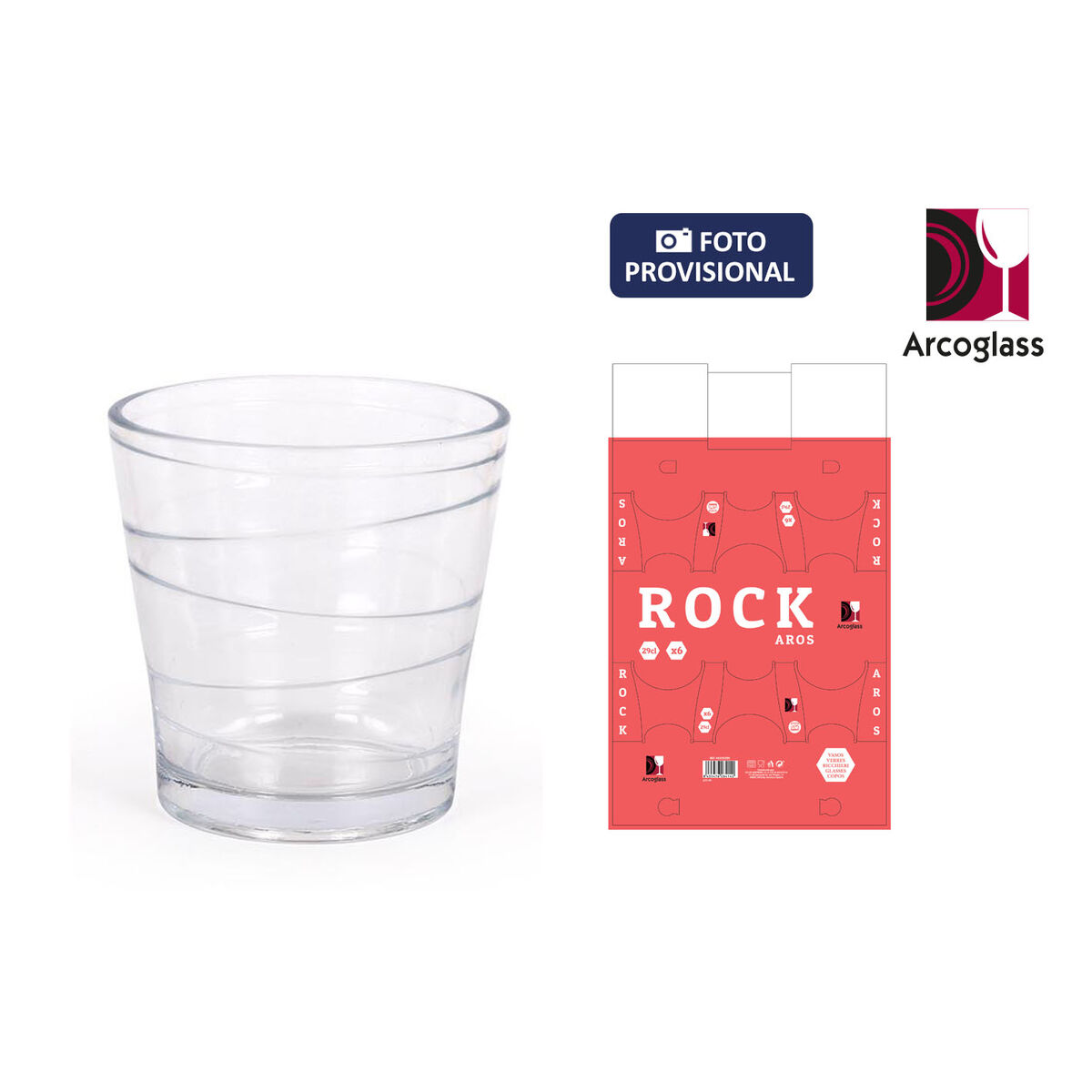 Set de Vasos La Mediterránea Rock aros 6 Piezas (6 Unidades)