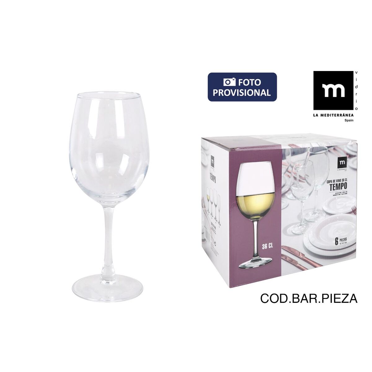 Copa de vino La Mediterránea Tempo (24 Unidades)