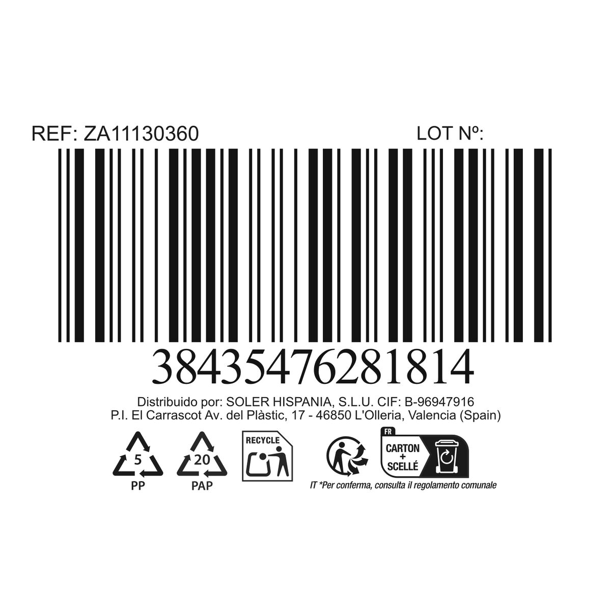 Set de Vasos La Mediterránea TASKA 0,36 L 4 Piezas (12 Unidades)