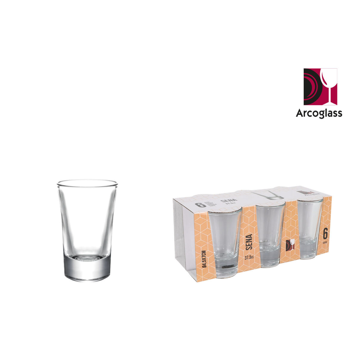 Set de Vasos de Chupito La Mediterránea Sena 6 Piezas (24 Unidades)