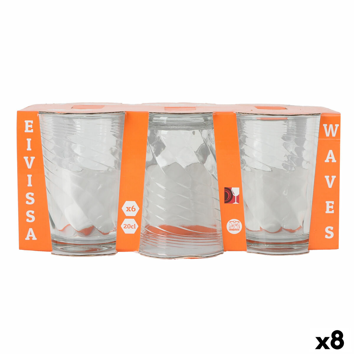 Set de Vasos La Mediterránea Waves 6 Piezas (8 Unidades)