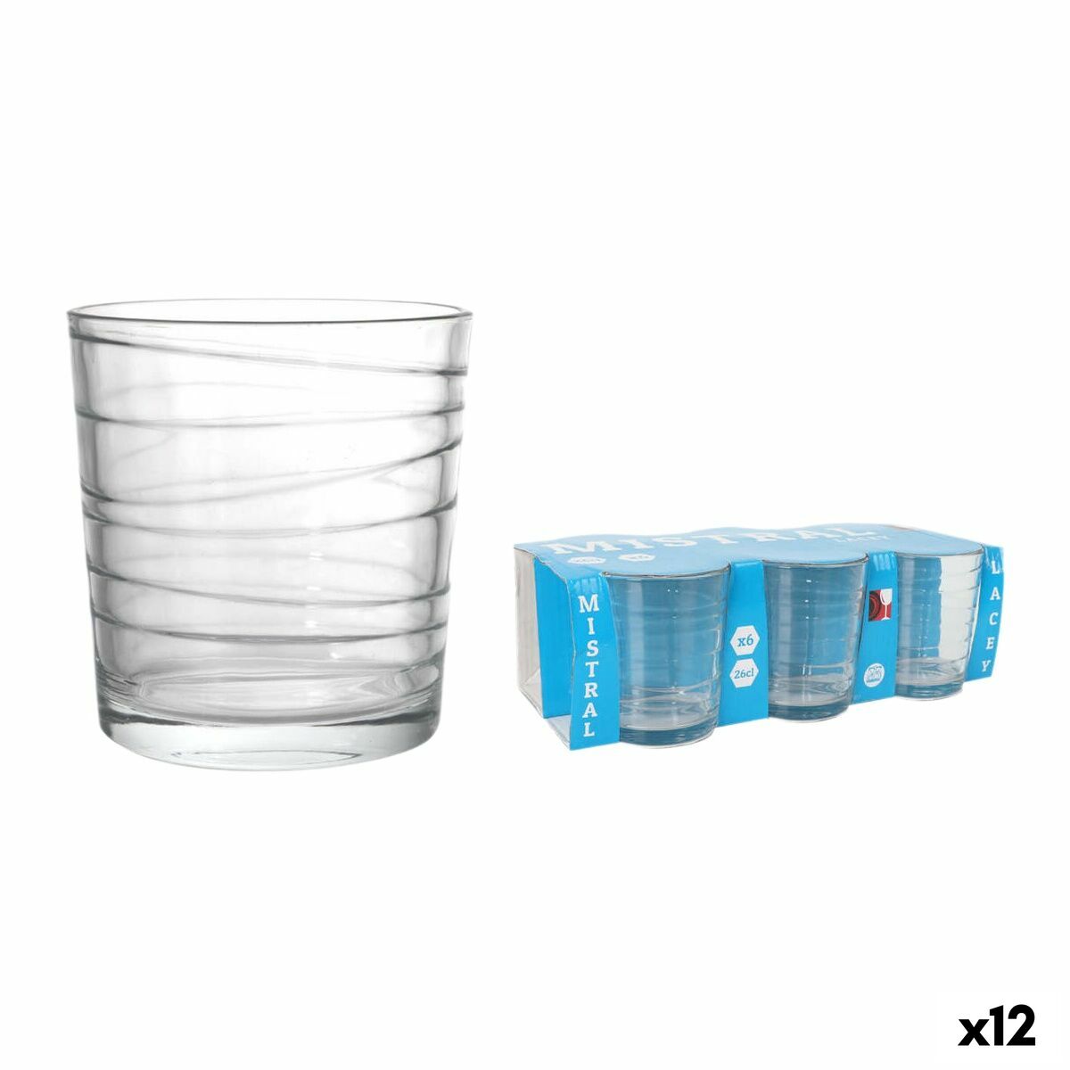 Set de Vasos La Mediterránea Mistral lacey 6 Piezas (12 Unidades)