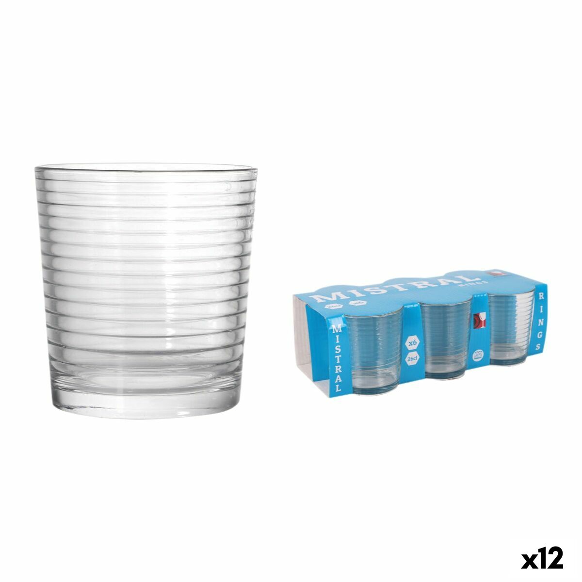 Set de Vasos La Mediterránea Mistral rings 6 Piezas (12 Unidades)