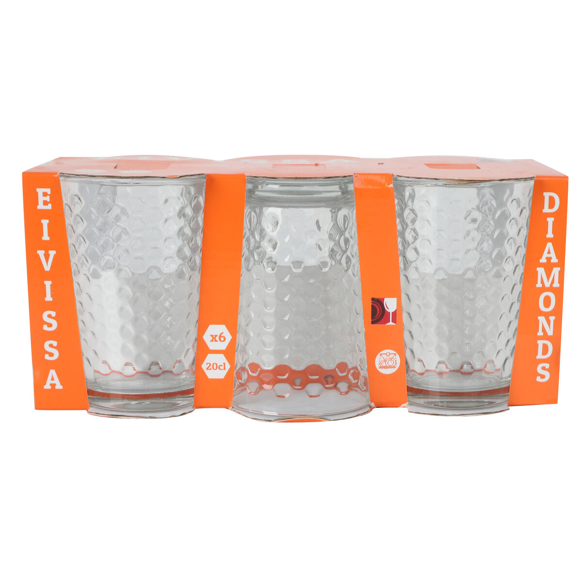 Set de Vasos La Mediterránea Diamonds 6 Piezas (8 Unidades)