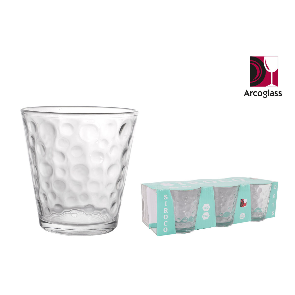 Set de Vasos La Mediterránea Siroco dots 6 Piezas (12 Unidades)