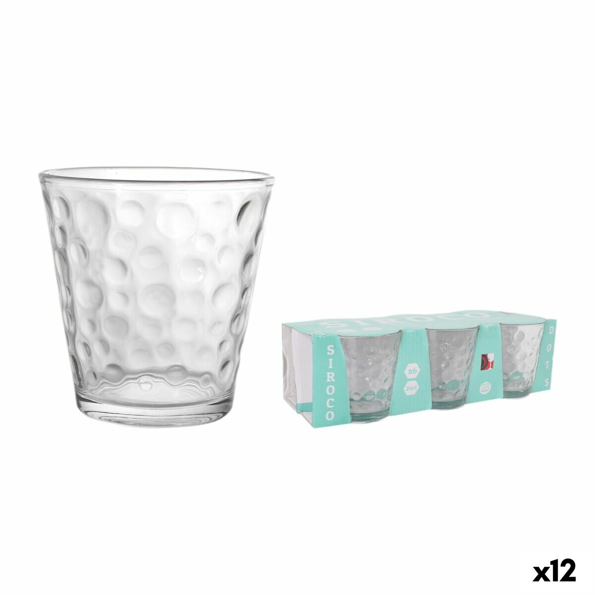 Set de Vasos La Mediterránea Siroco dots 6 Piezas (12 Unidades)